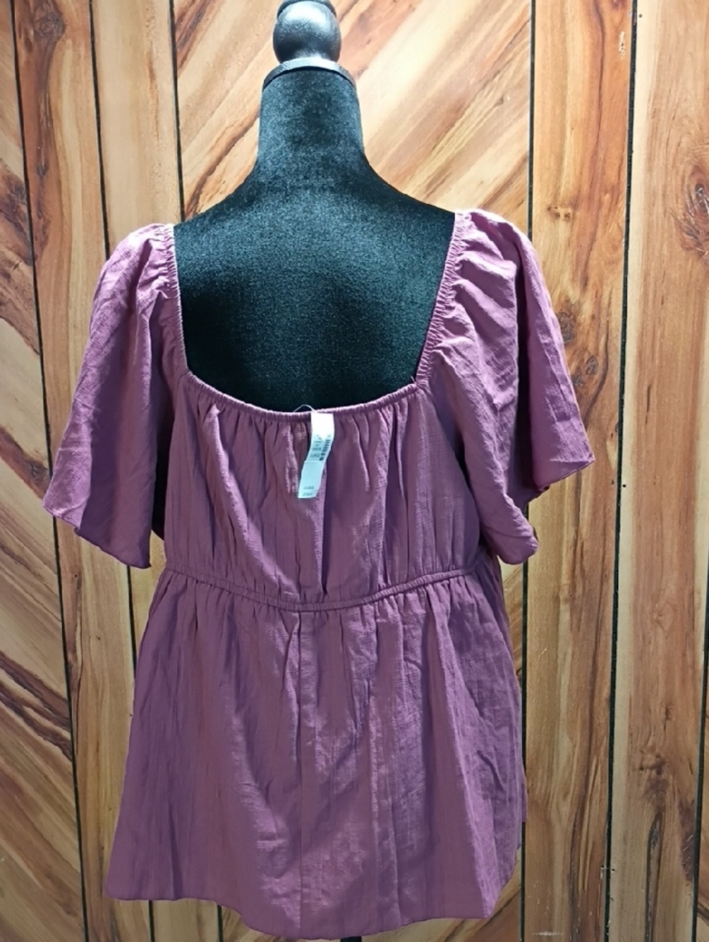 NWT Maurices Plus Size Tie Front Babydoll Blouse Women's Size XL - Picture 3 of 12